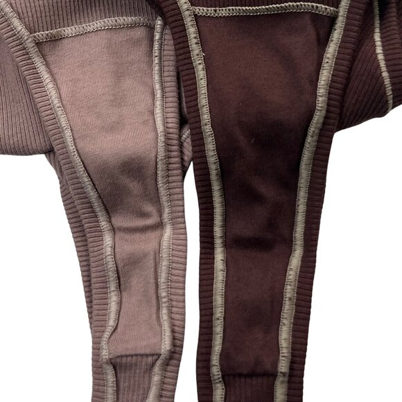 SKIMS Cotton Rib Dipped Thong Lot of 2 Umber Chocolate 3X - Picture 8 of 12